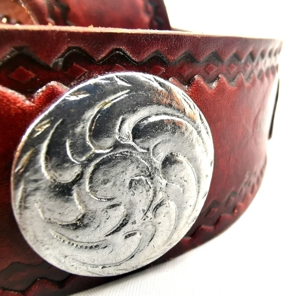 Unisex Vtg 36 Brown Western Equestrian Vibe Belt